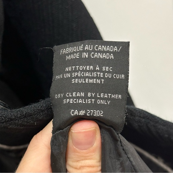 MACKAGE VINTAGE COAT WOOL LEATHER TRIM BELTED JACKET BLACK SIZE PS - Picture 11 of 14